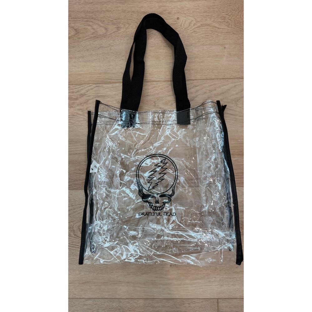 Grateful Dead Steal Your Face Clear Stadium Tote Bag Transparent Concert Bag - Picture 4 of 9